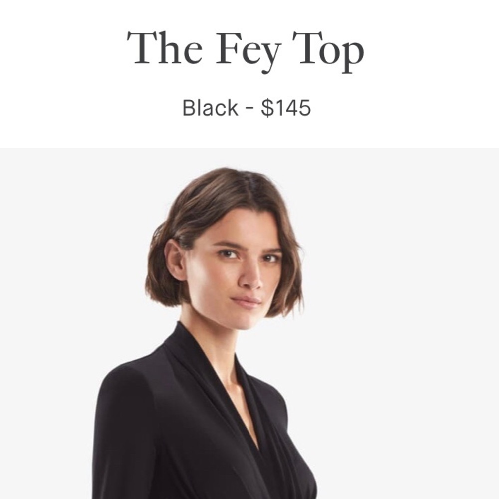 🥂NWT MMLAFLEUR Fey Top Black — VERY FLATTERING